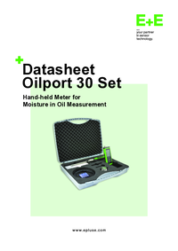 Thumbnail of document Data Sheet - OILPORT 30 Moisture In Oil Meter